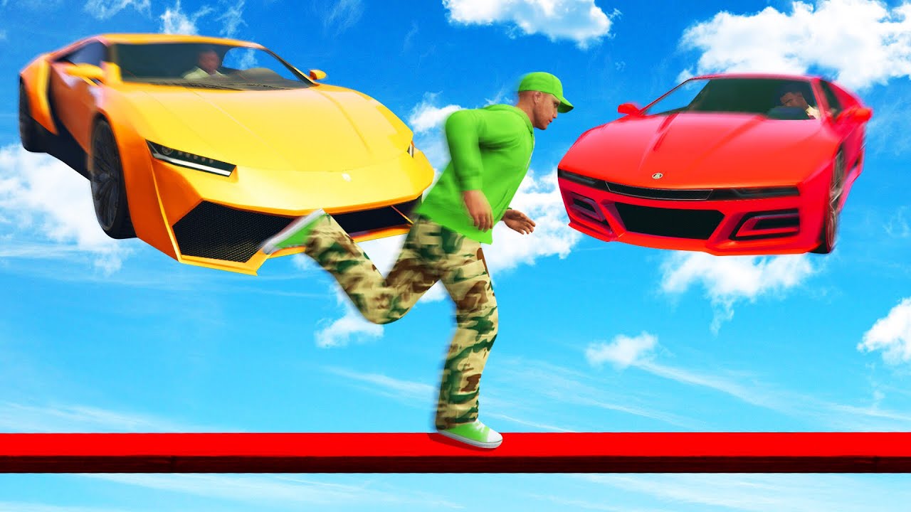 Сможете ли вы увернуться от летающих суперкаров?! (Смешные моменты GTA 5)