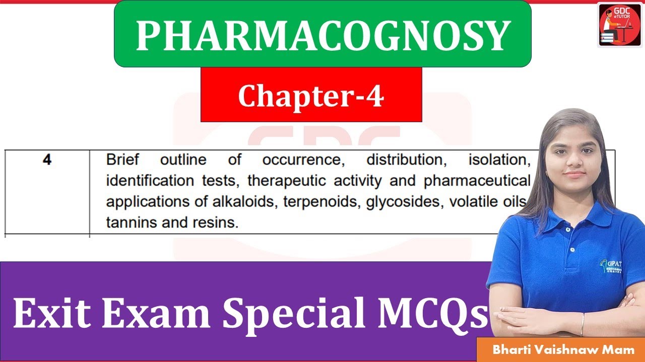 Pharmacognosy |D. Pharma 1st year| Chapter- 4 IMP MCQs with Explanation | #dpharma