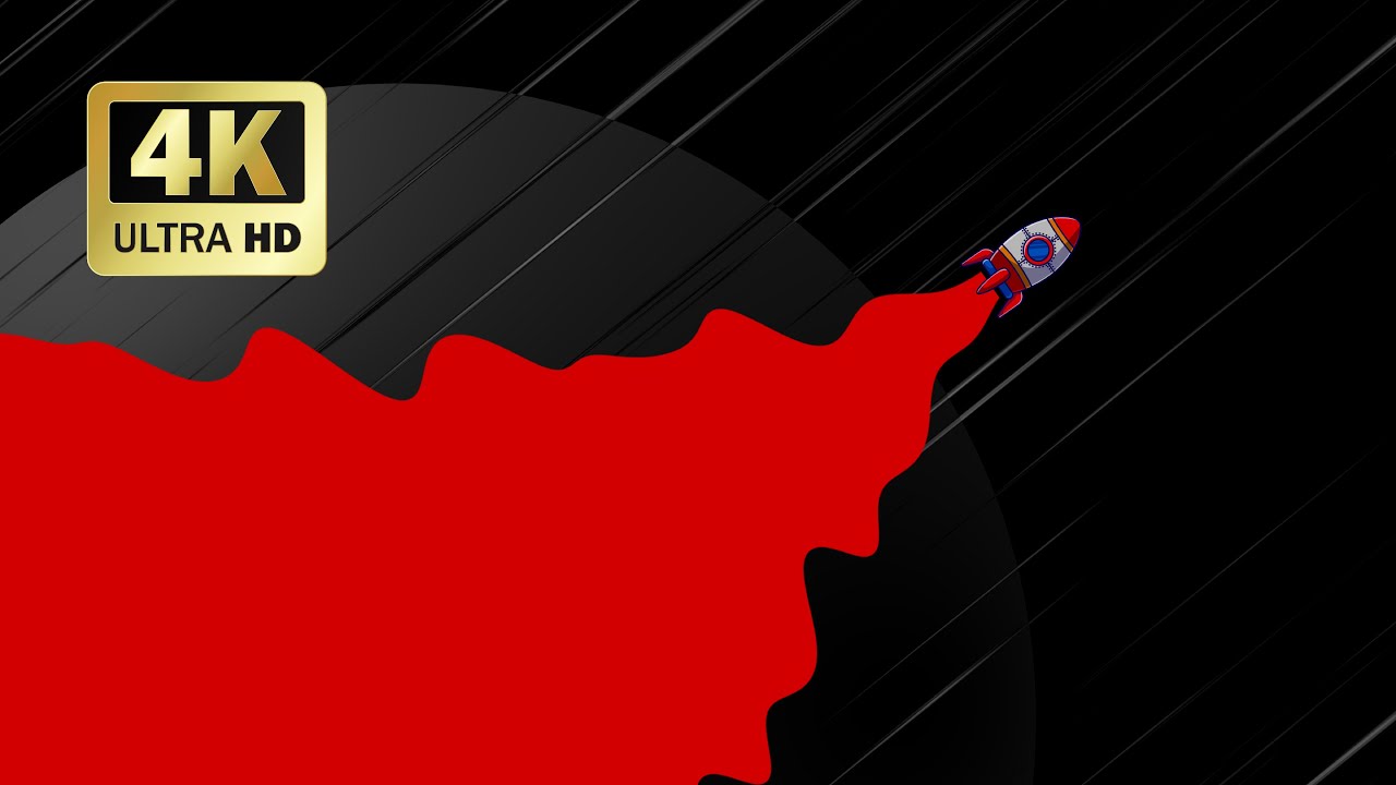 ULTRA HIGH DEFINITION 4K | Red Outer Space Rocket Screensaver | Looping Background