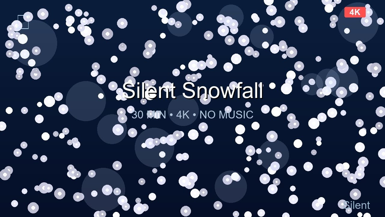 Silent Snowfall Particles ❄️ 30 Minutes 4K Ambient Video - No Music, Pure Visual Relaxation