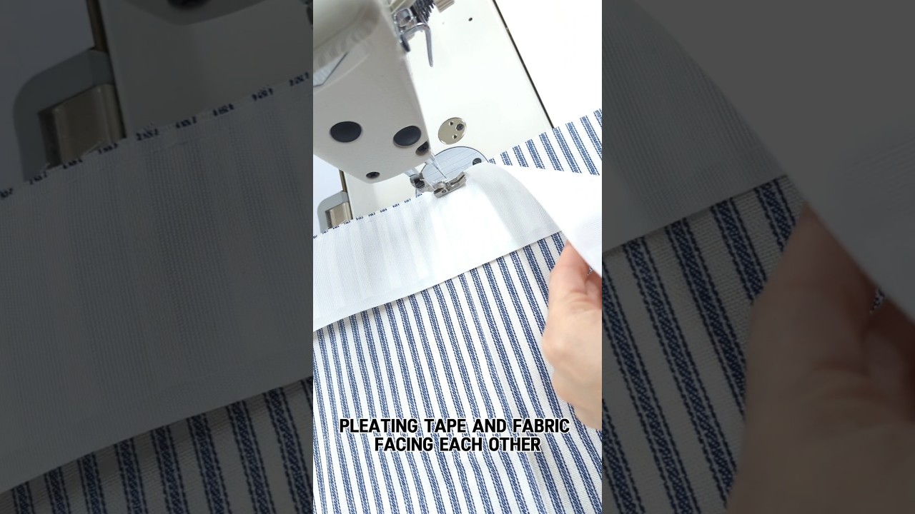 How to make a double pinch pleat curtain heading. #sewingtutorial #drapery #sewinghacks
