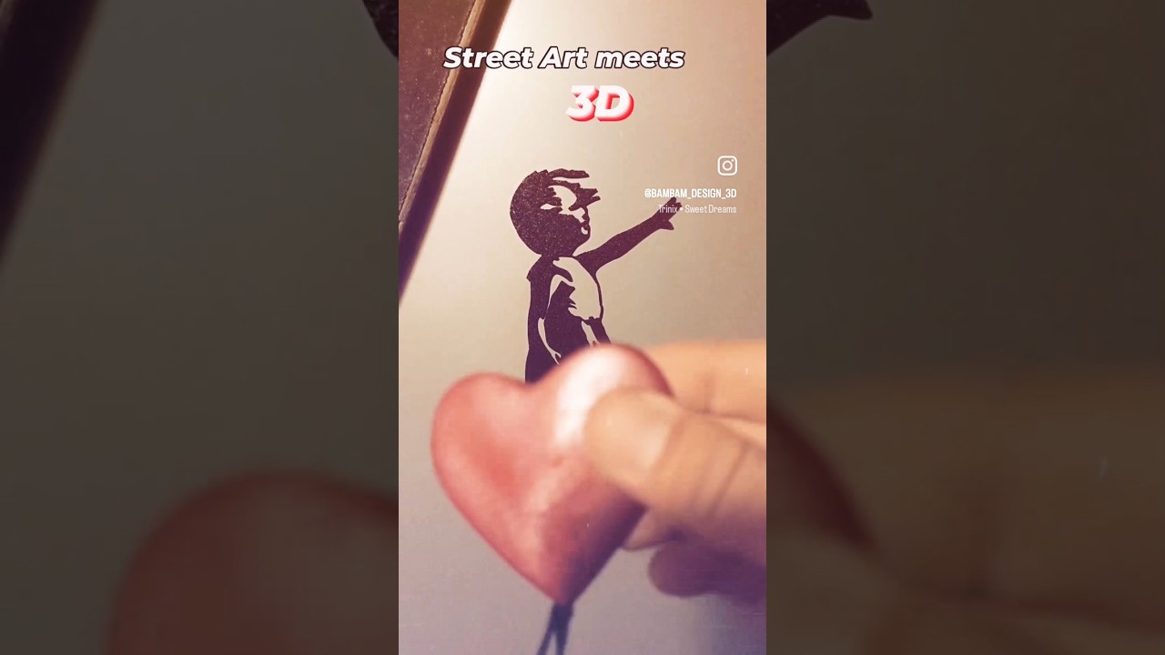 Street Art meets 3D - Banksy's Love is in the bin