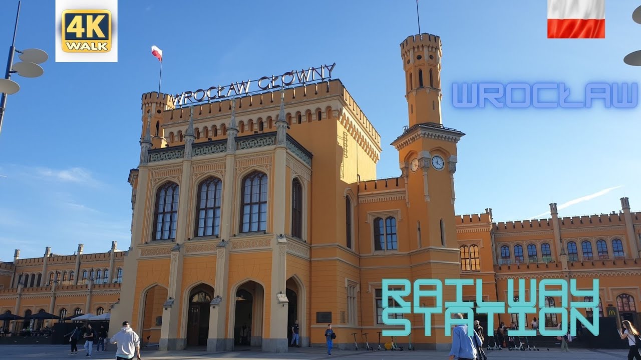 Wrocław Railway Station | Wrocław Główny dworzec kolejowy pkp walking tour 4k