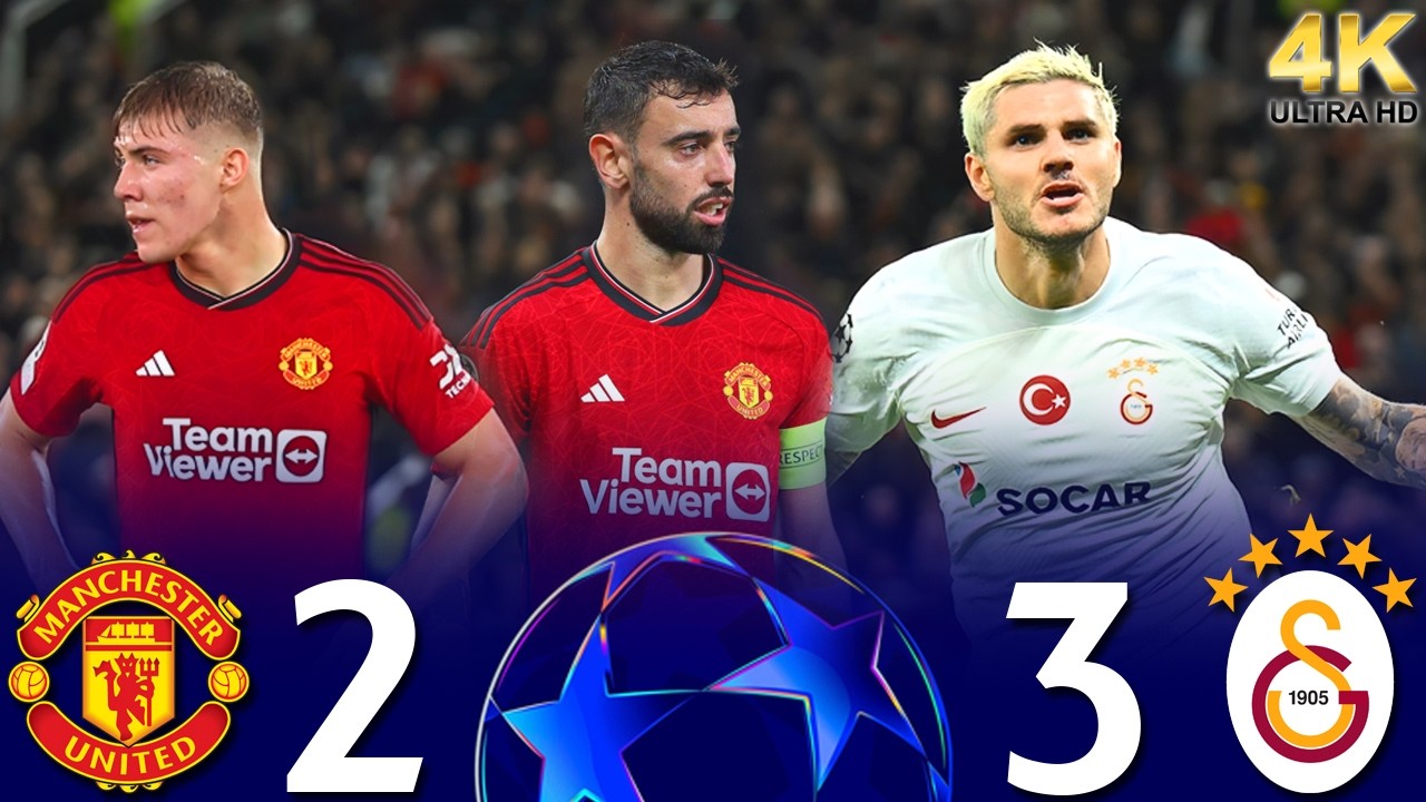 Драматичный матч 🤯🔥 Манчестер Юнайтед vs Галатасарай 2-3 | ЛЧ 2023-2024 | Обзор 4K