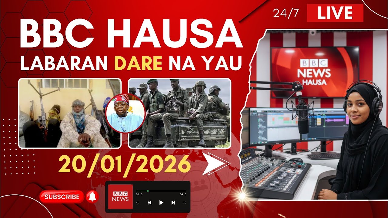 BBC Hausa Labaran yau na dare 20-01-2026 