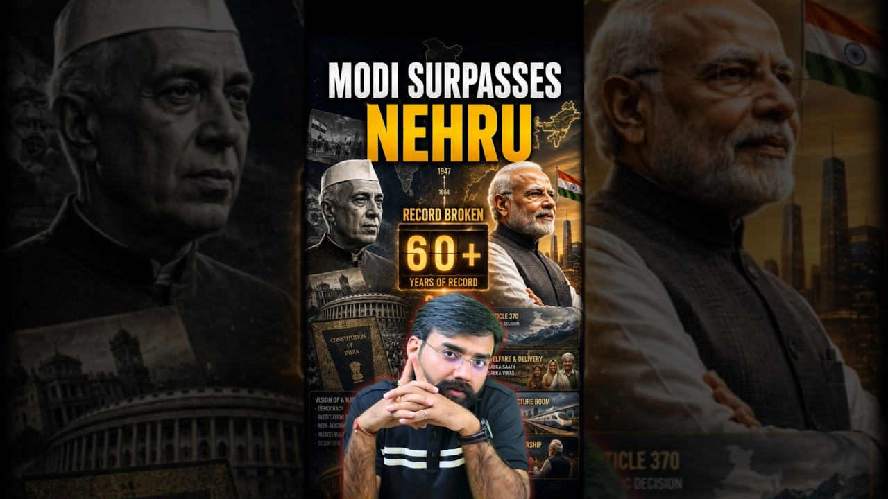 Modi Breaks Nehru&rsquo;s 60-Year Record #Modi #Nehru #IndianPolitics #India #PrimeMinister #BJP #Congress