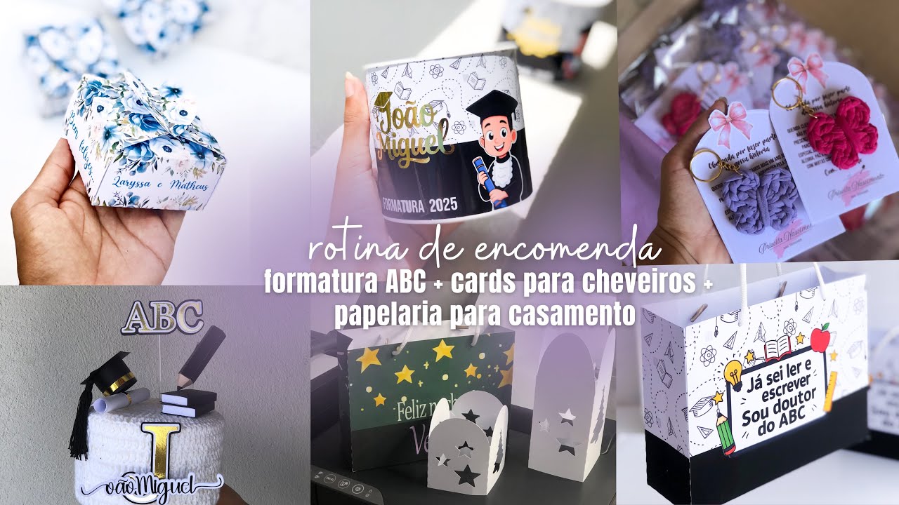 ROTINA DE ENCOMENDA/ Formatura ABC+ Cards + Papelaria para casamento ( PAPELARIA PERSONALIZADA ) 