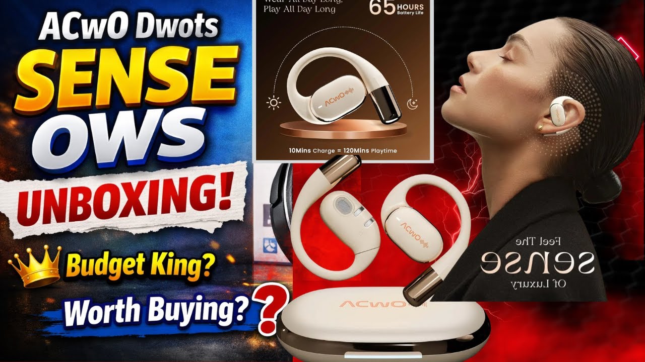 ACwO Dwots Sense OWS Wireless Over Ear | Best Budget Wireless Headphones? #acwodwotssense #ytshorts