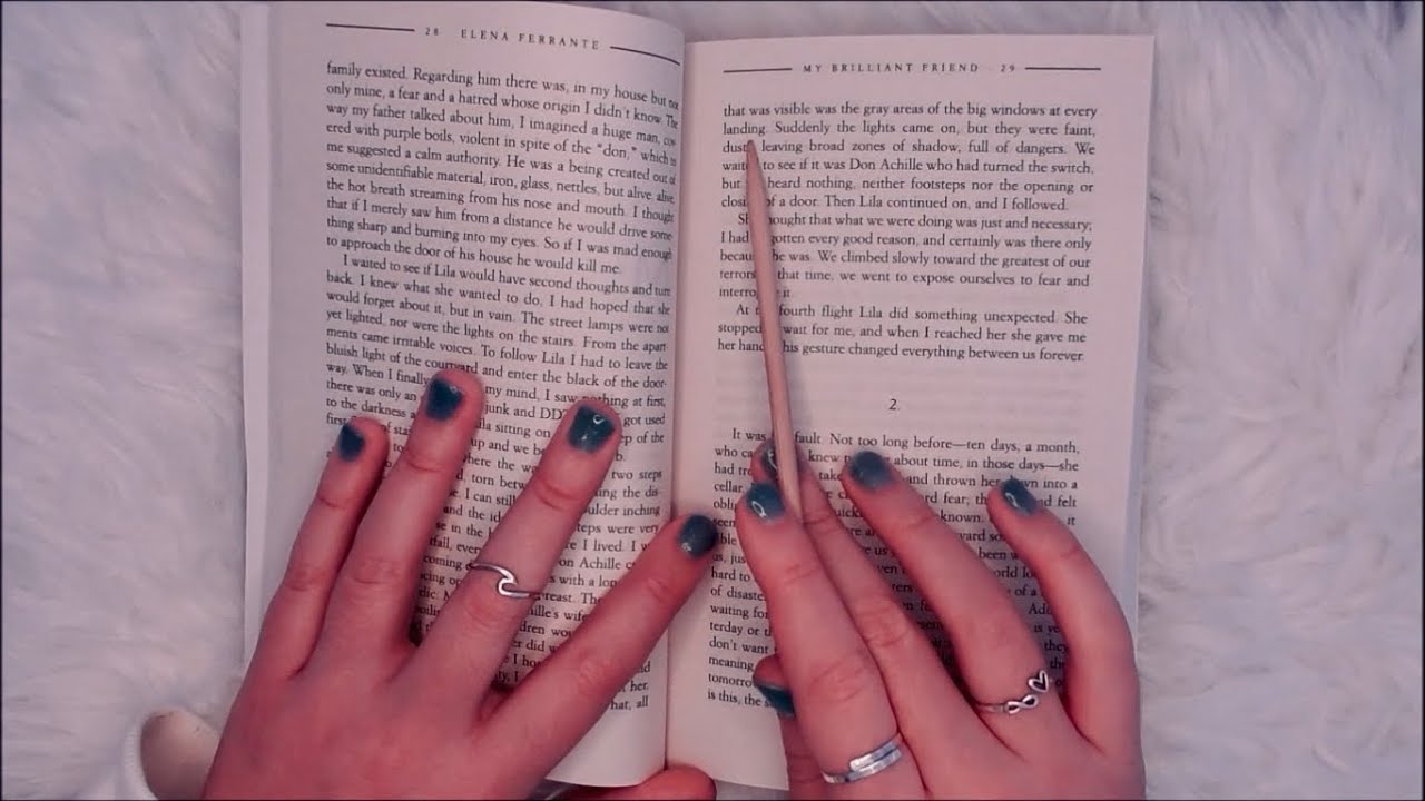 ASMR 4 HOURS INAUDIBLE READING (super clicky whispering, word tracing, page turning)