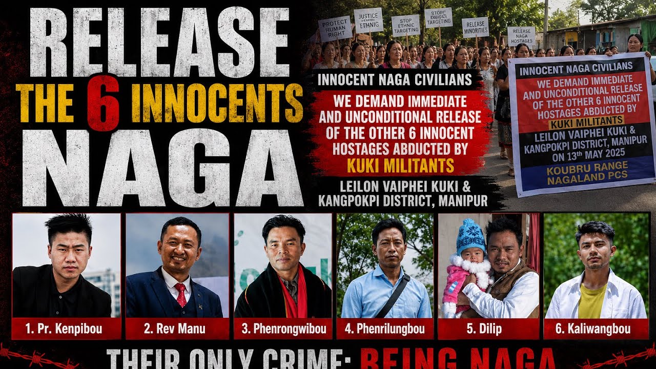 Women protest against the abduction of 6 Naga Civilians by Kuki militants.