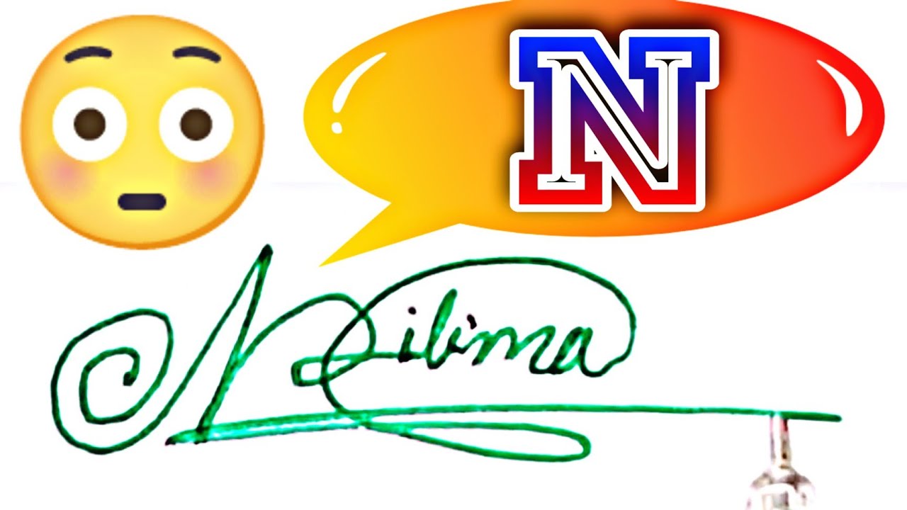 n signature style of my name || n signature style simple | ms handwriting Academy