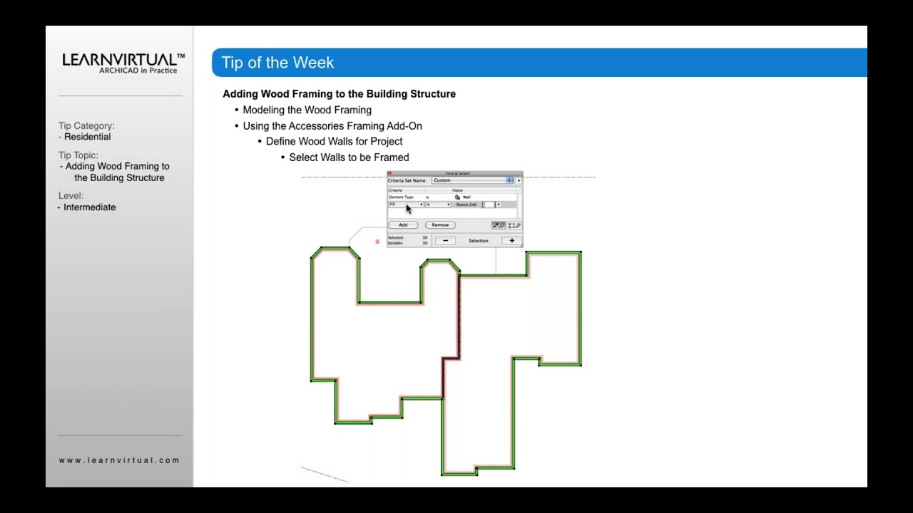 Adding Wood Framing to a Building Structure in ARCHICAD