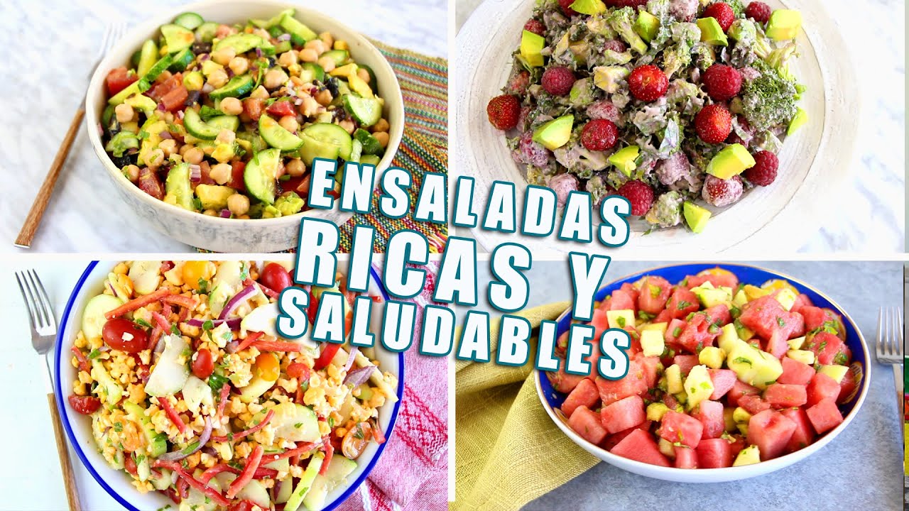 4 ENSALADAS RICAS, FÁCILES Y SALUDABLES!