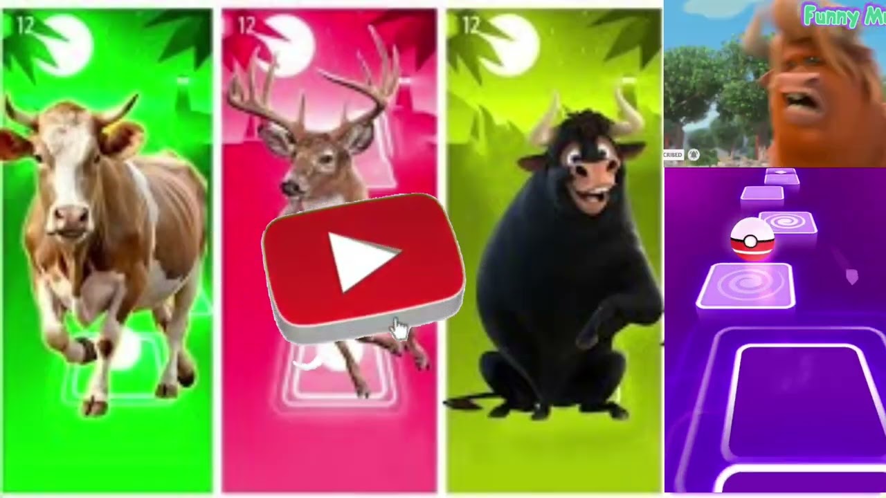 Funny Cow🐄🆚Funny Deer🦌🆚Funny Ferdinand🐃🆚Funny Angus🐮