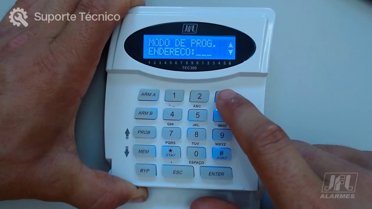 Como criar senhas e dar permissões pelo teclado nas centrais monitoráveis JFL