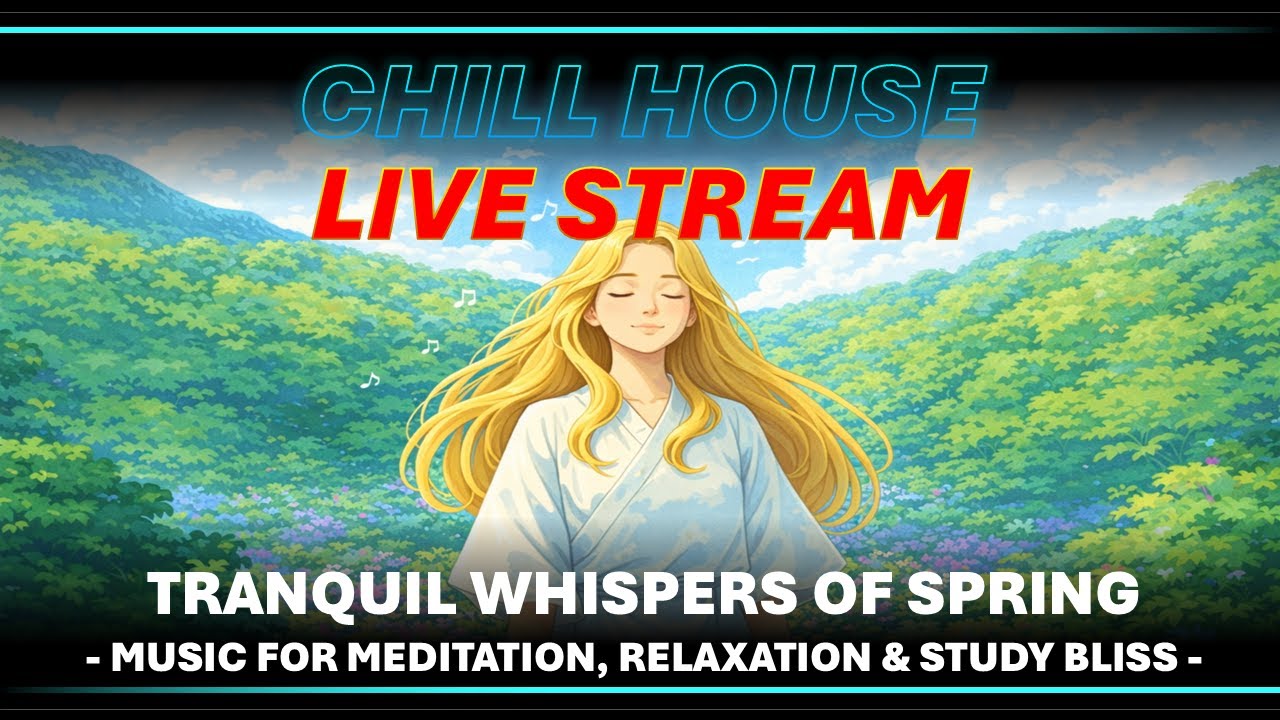 (LIVE) 🧠 Chill House 🎧 Tranquil Whispers of Spring - Music for Meditation, Relaxation & Study Bliss