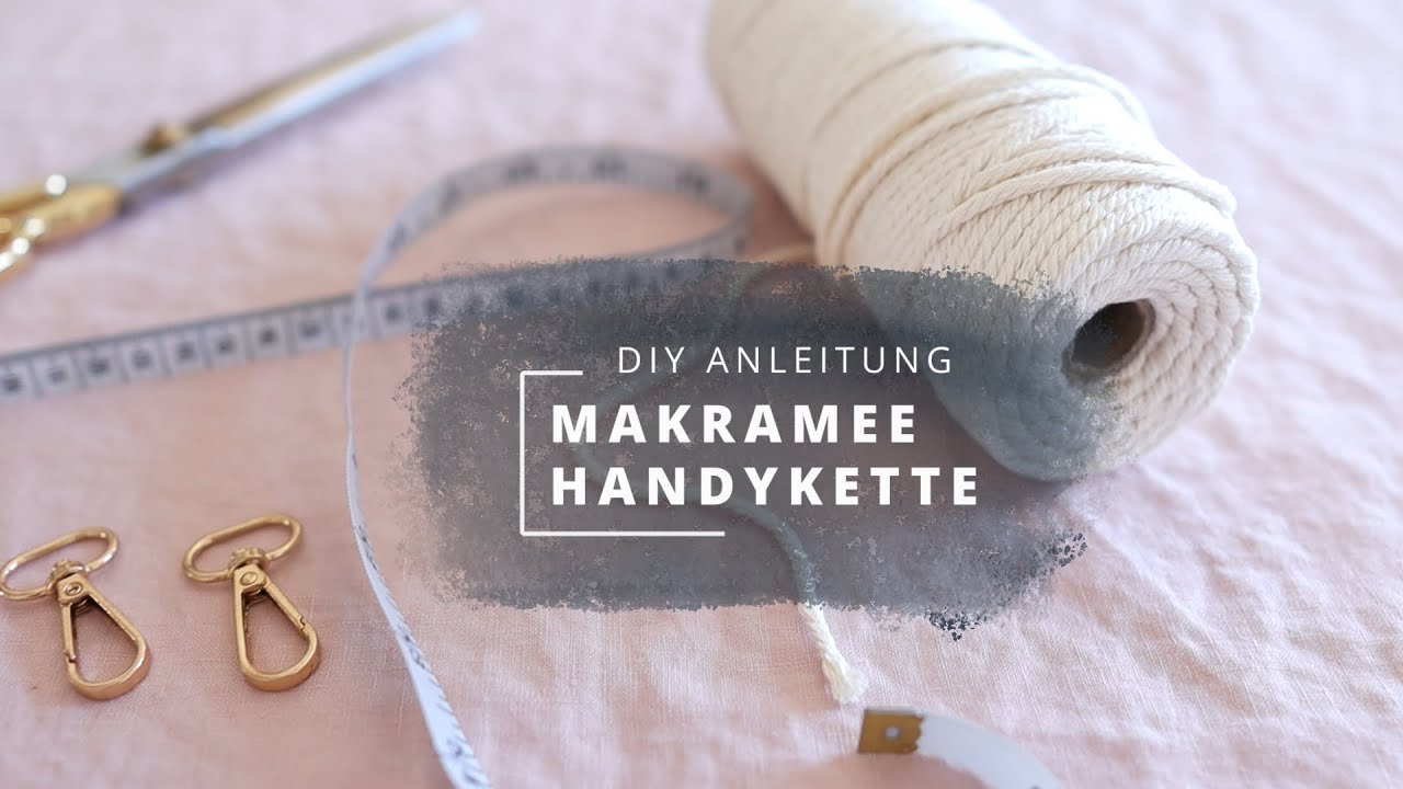 DIY Makramee Handykette | Bastelanleitung ✂️ Ganz easy nachgebastelt! ✨  Wasserflaschenkette 🚰