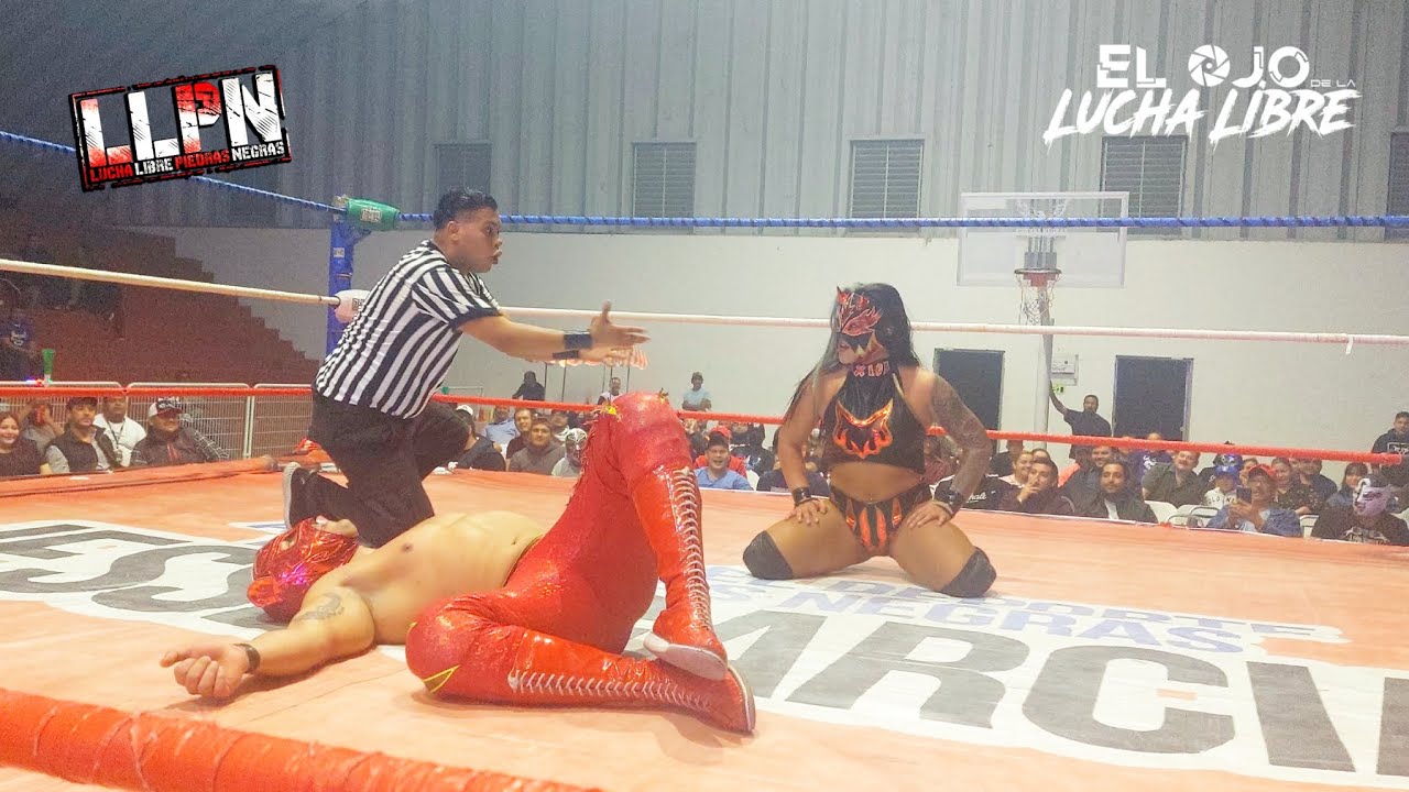 Lady Flammer vs The Tiger en LLPN Piedras Negras Coahuila | LUCHA DE ESPOSOS