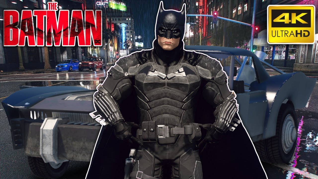 GTA 5  - The Batman (2022) | Robert Pattinson Suit and New Batmobile! (4K Ultra HD Gameplay)