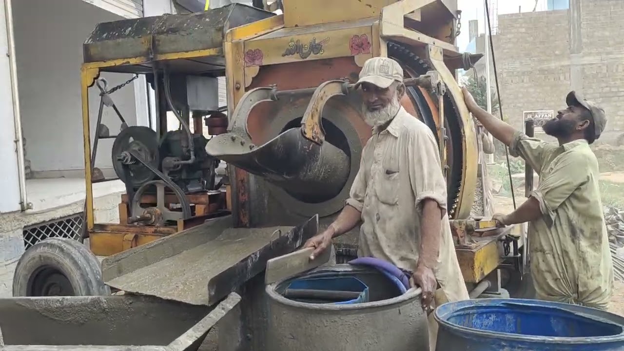Memon goth Roshan height concrete pouring 