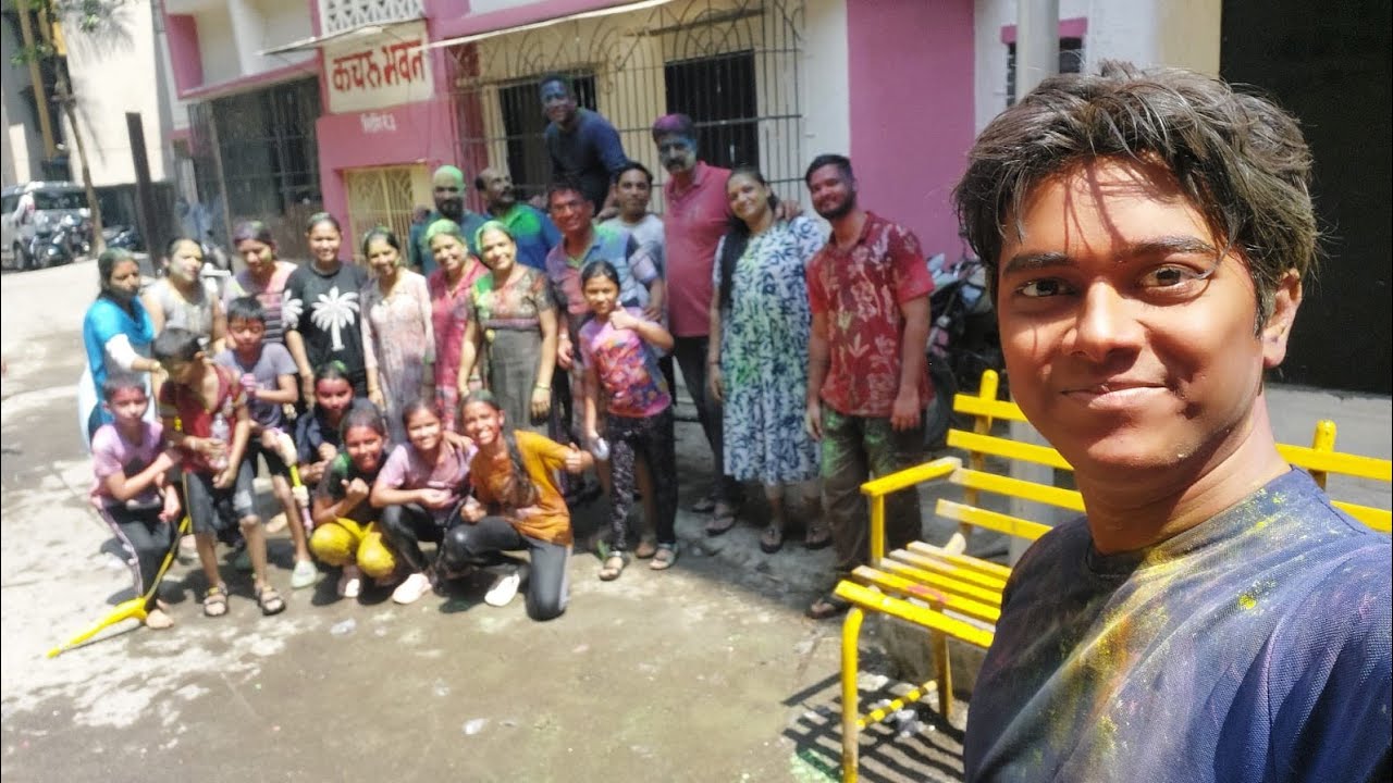 #socity holi party #enjoing holi #happy holi #preksha's vlog👻🧿💗