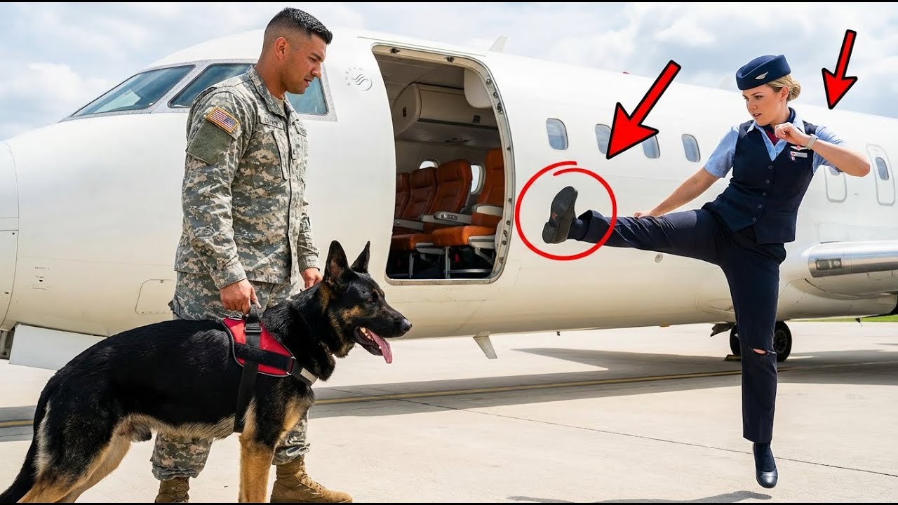 Flight Attendant Kicks Black Man's Service Dog, Unaware He Is The Most Lethal Delta Force Commander