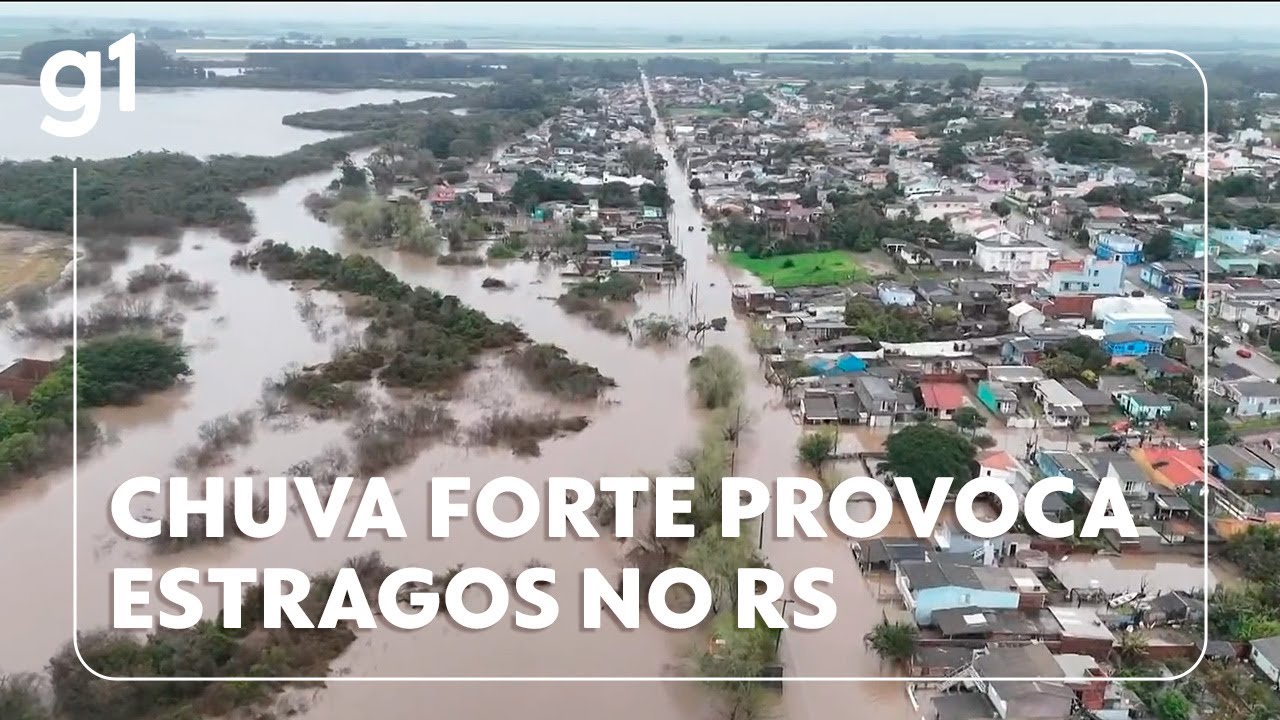 Chuva forte provoca estragos em 18 munic&iacute;pios do RS #g1