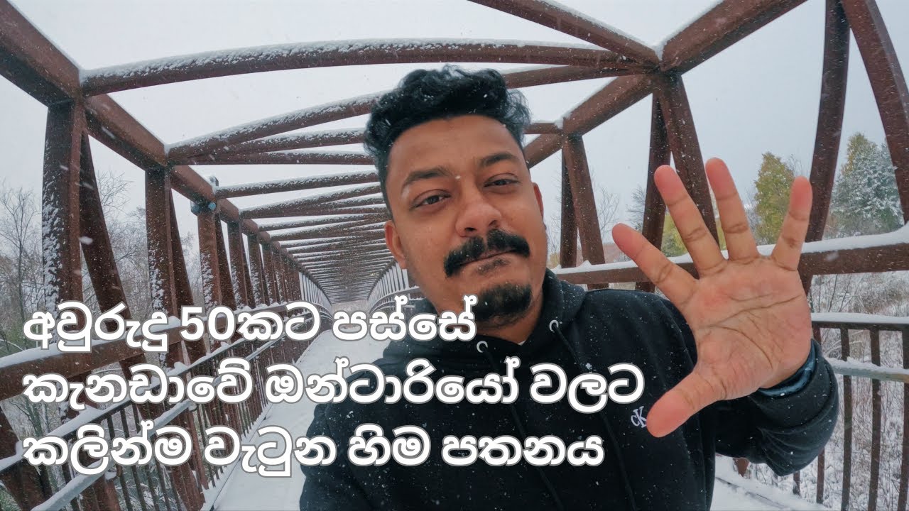 අවුරුදු 50කට පස්සේ කැනඩාවේ ඔන්ටාරියෝ වලට කලින්ම වැටුන හිම පතනය | First Snowfall in Ontario 2025 🇨🇦❄️
