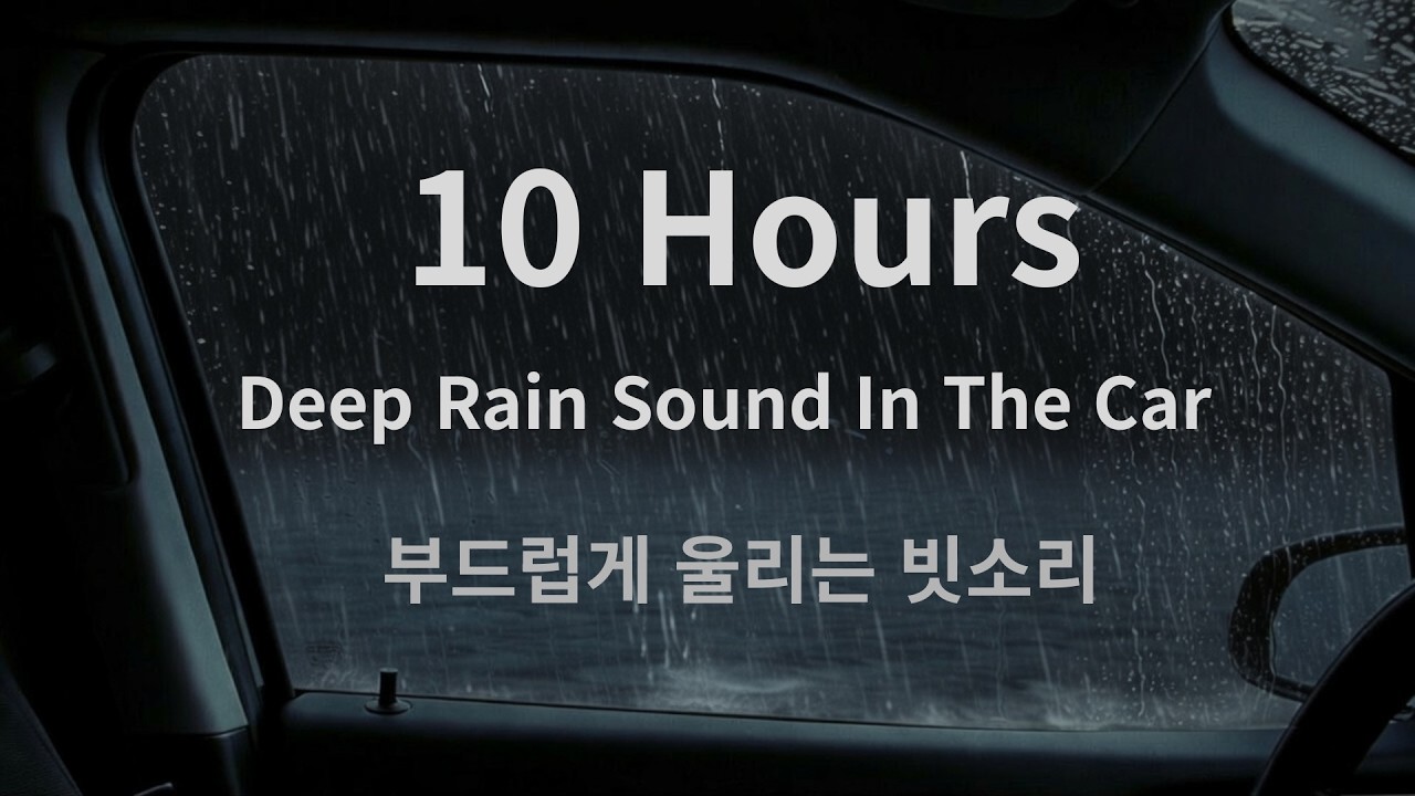Car Interior Rain Sounds For Sleep | 10Hours