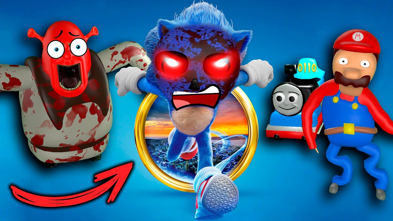 Adventures of CURSED SANIC.EXE vs 3D SANIC CLONES MEMES in Garry's Mod!!! (Cartoon Cat)