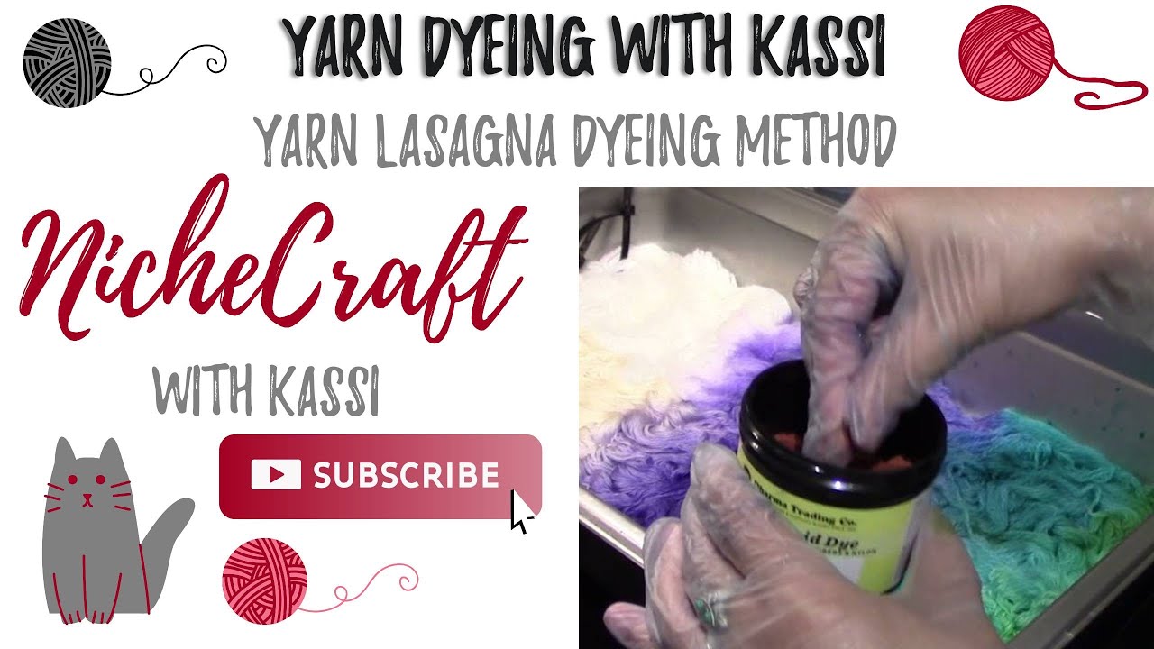 🧶 Lasagna Dyeing with Dry Dye Powder This Turned out Amazing! 🤩| 🎨Yarn Dyeing with Kassi| NicheCraft