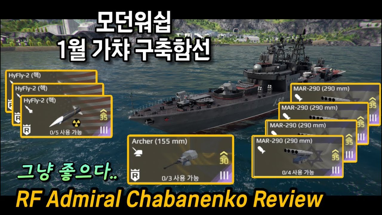 Modern Warships: обзор эсминца из гачи за январь 2026 года RF Admiral Chabanenko Review