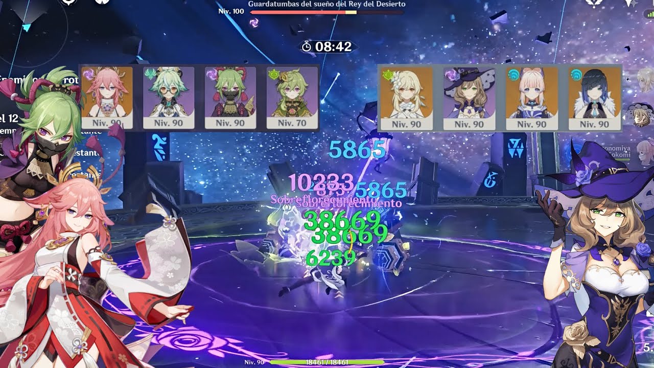Hyperbloom Lisa & Aggravated Yae Shinobu! New 3.1 abyss 12: full 9 stars. リサ【原神】【Genshin Impact】