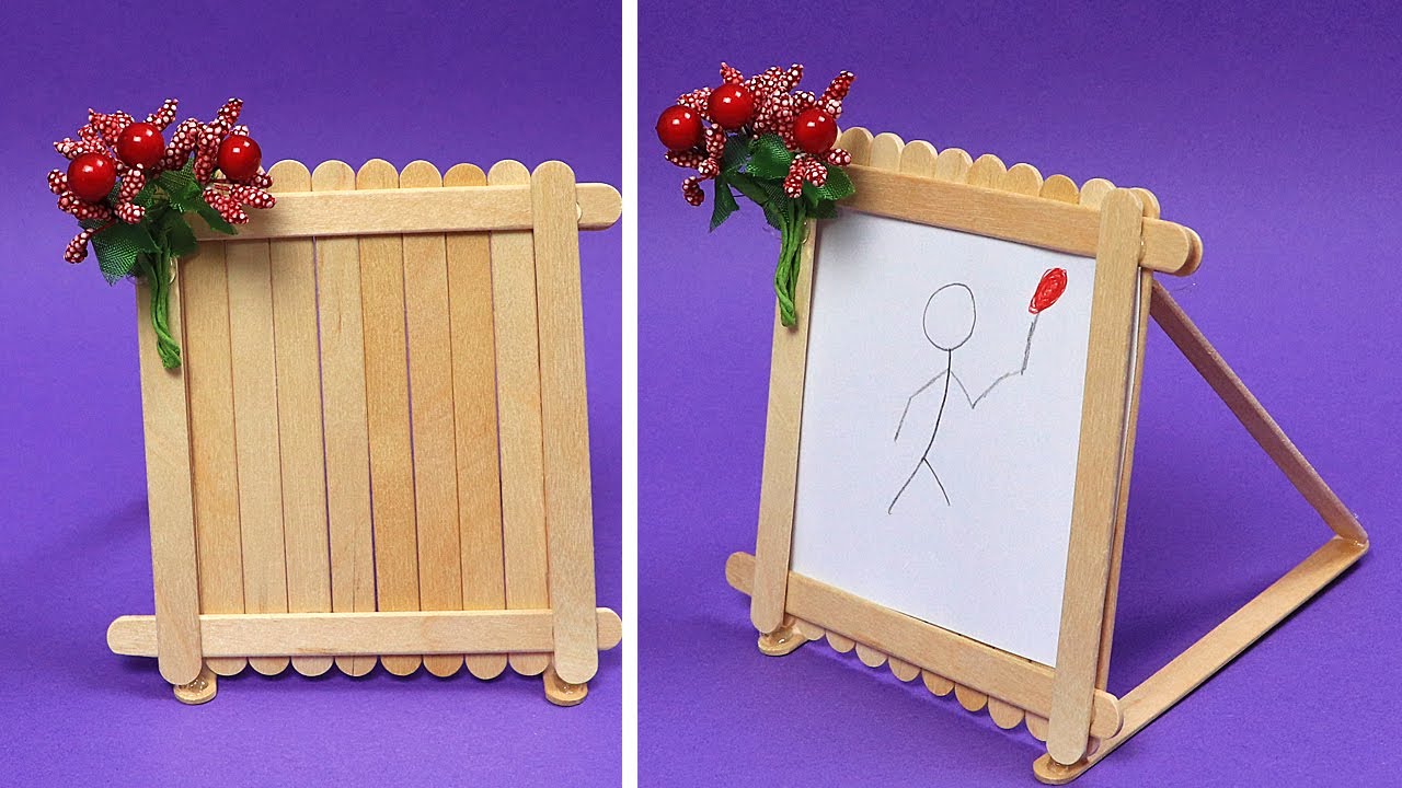 Cómo hacer un marco de fotos con palitos de helado