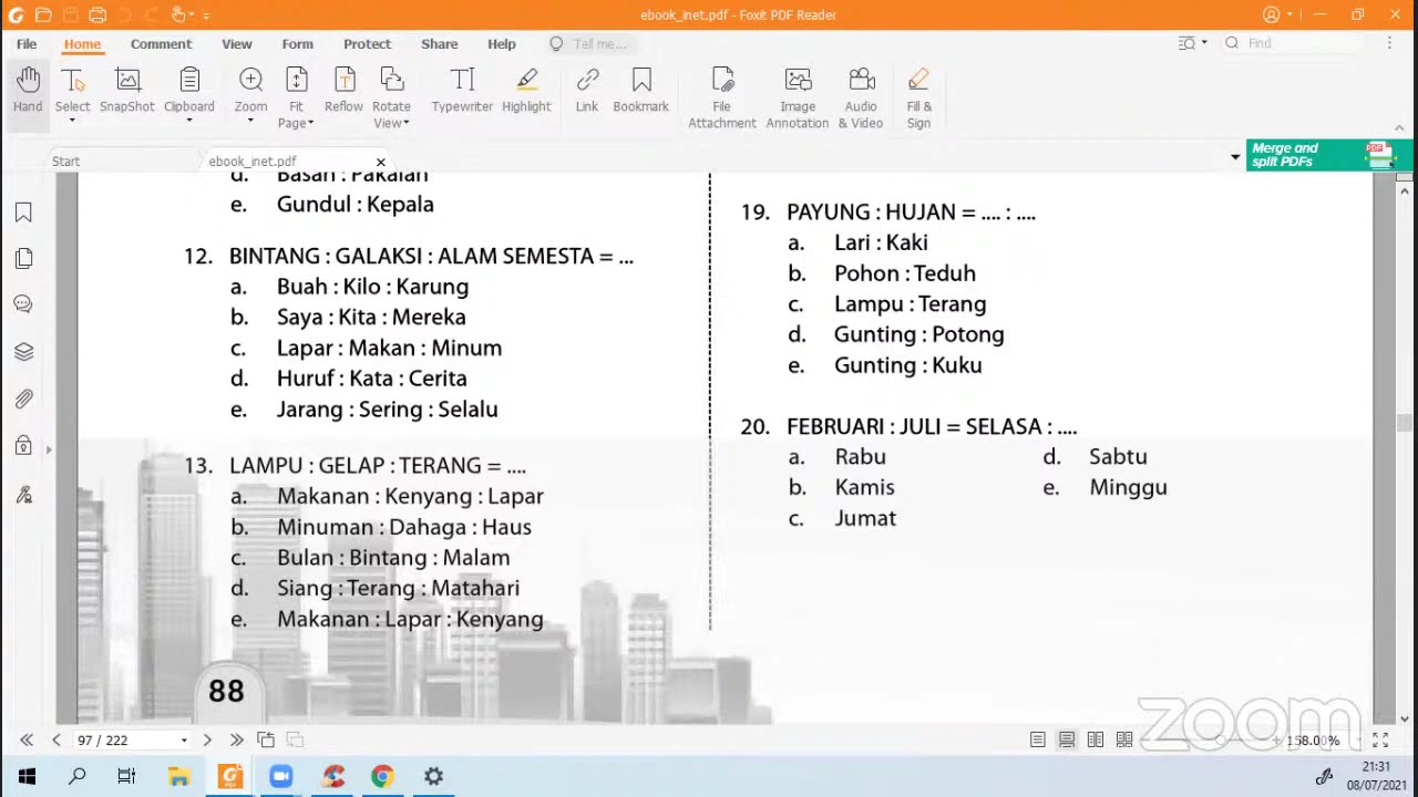Latihan Soal Ujian Mandiri & Kedinasan 2025 Verbal Analogi