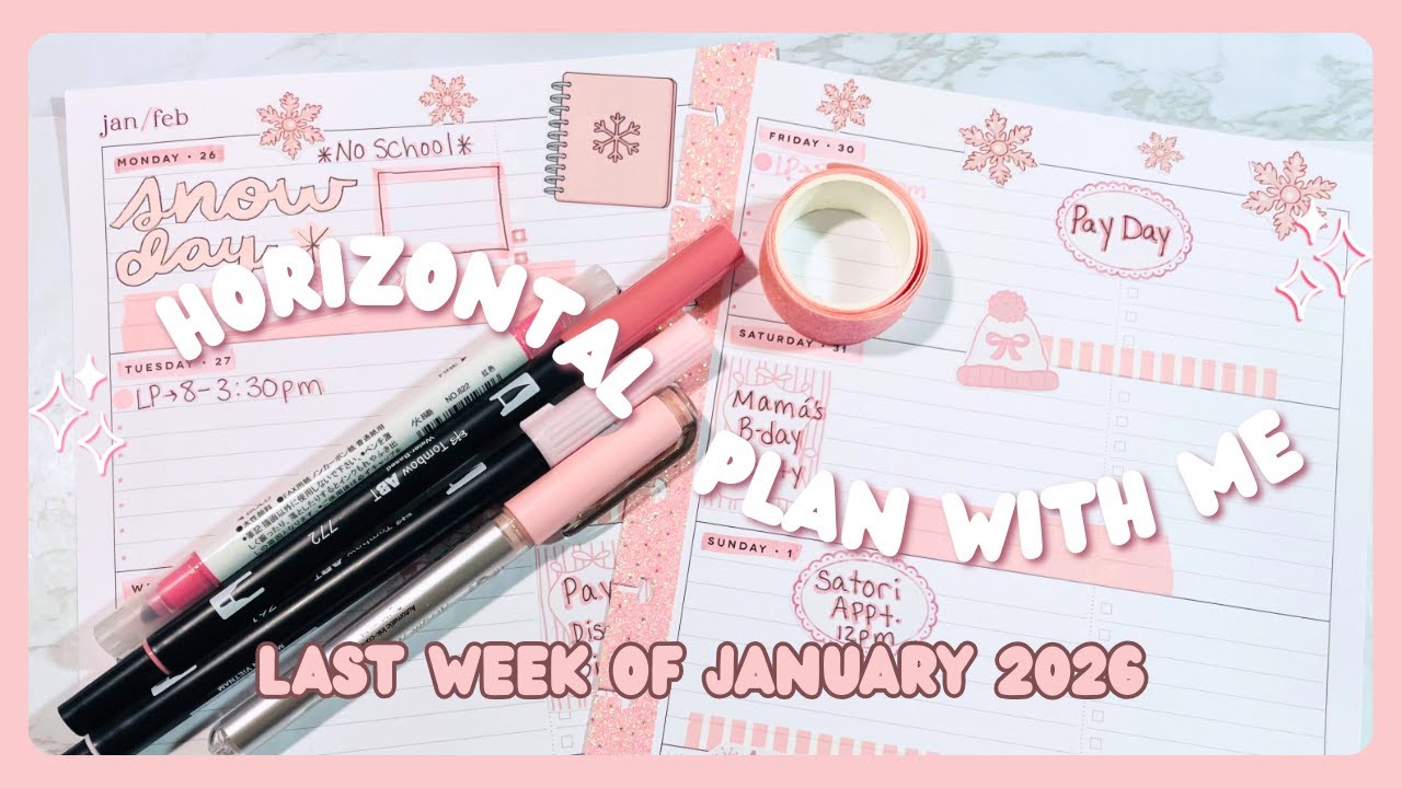 Plan With Me | Last Week of January 2026 | Happy Planner | Horizontal Layout