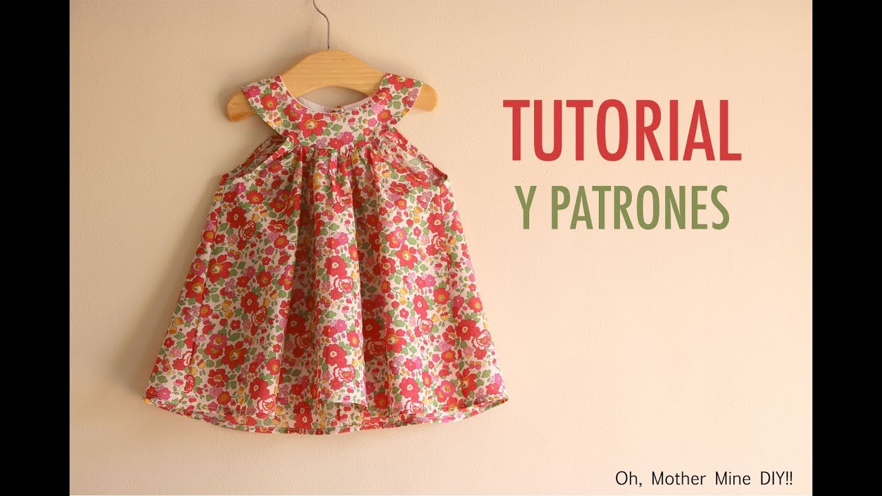 Costura: Vestido cuello halter para niñas (patrones gratis talla  )