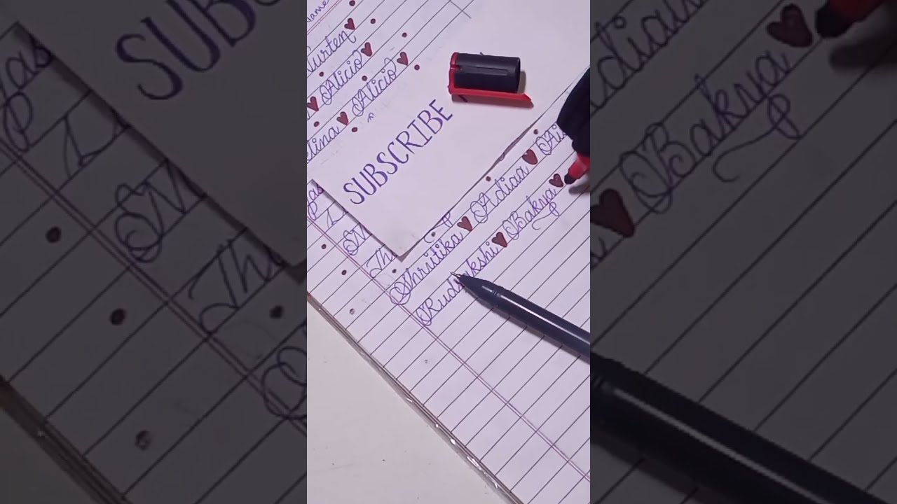 Special LIVE ✨ Writing Subscribers’ Names with Heart ♥️  Day 4 #writingsubscribersname #alhumairaedu