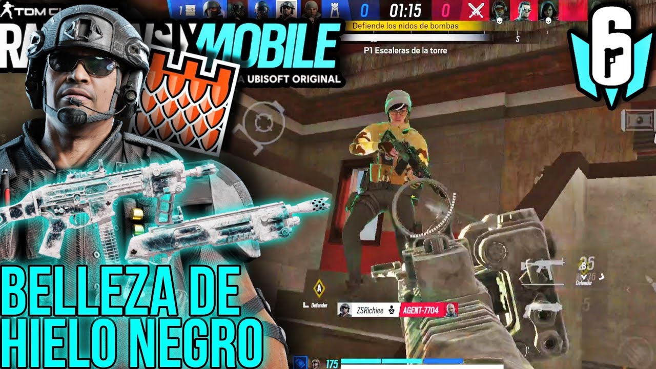 TENGO la SKIN HIELO NEGRO de CASTLE y es HERMOSA! 🥶😲 Rainbow Six Mobile R6M 