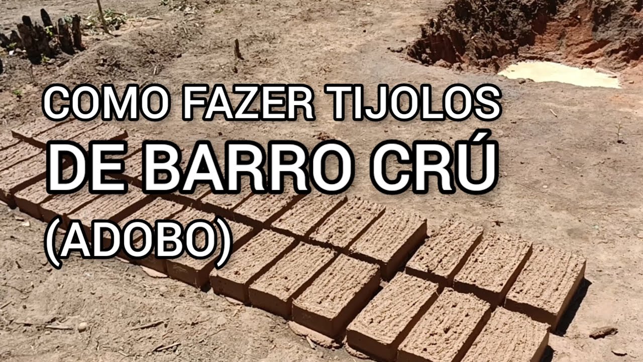Como fazer tijolos de barro cr&uacute; (ADOBO) para constru&ccedil;&atilde;o de casa no Maranh&atilde;o