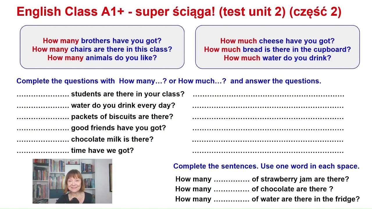 English Class A1+.   Test unit 2 (part 2) - super ściąga !