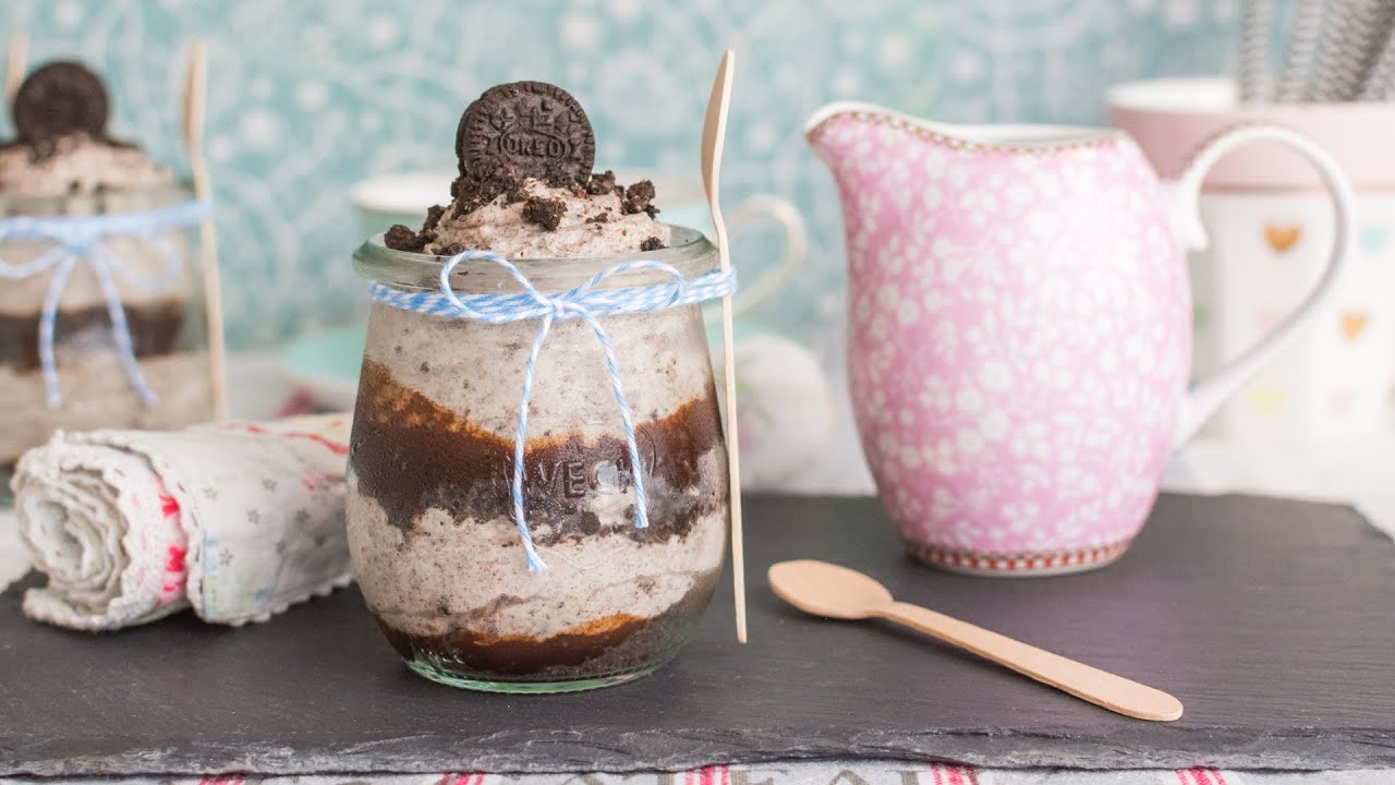 Crema de galletas Oreo® en vasito - Receta - María Lunarillos | tienda & blog