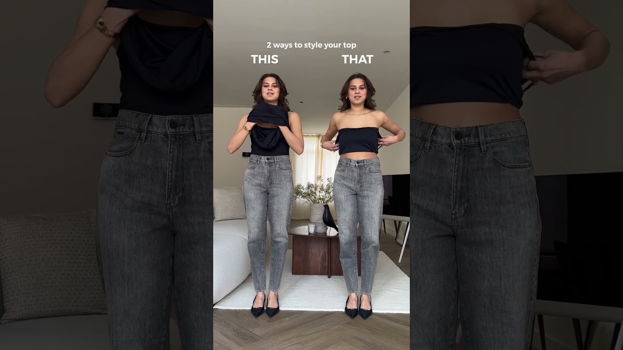 2 styling hacks with your top! THIS or THAT? 😨💗 Save & subscribe for #fashion