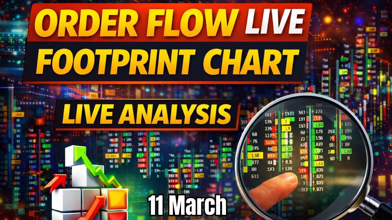 Live Order Flow Footprint Chart Analysis | 11 March