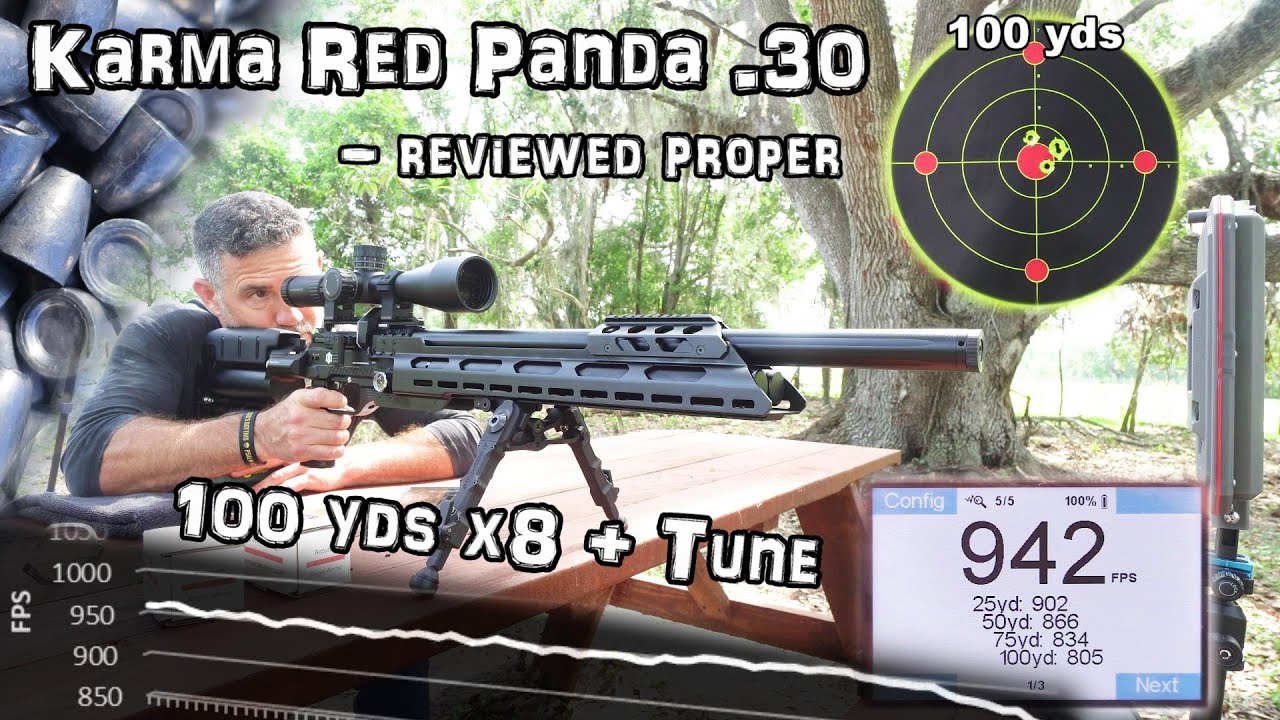 NEW Karma Red Panda .30 (100 Yards Tested x8) FULL REVIEW + 100 FPE Custom Tune - 