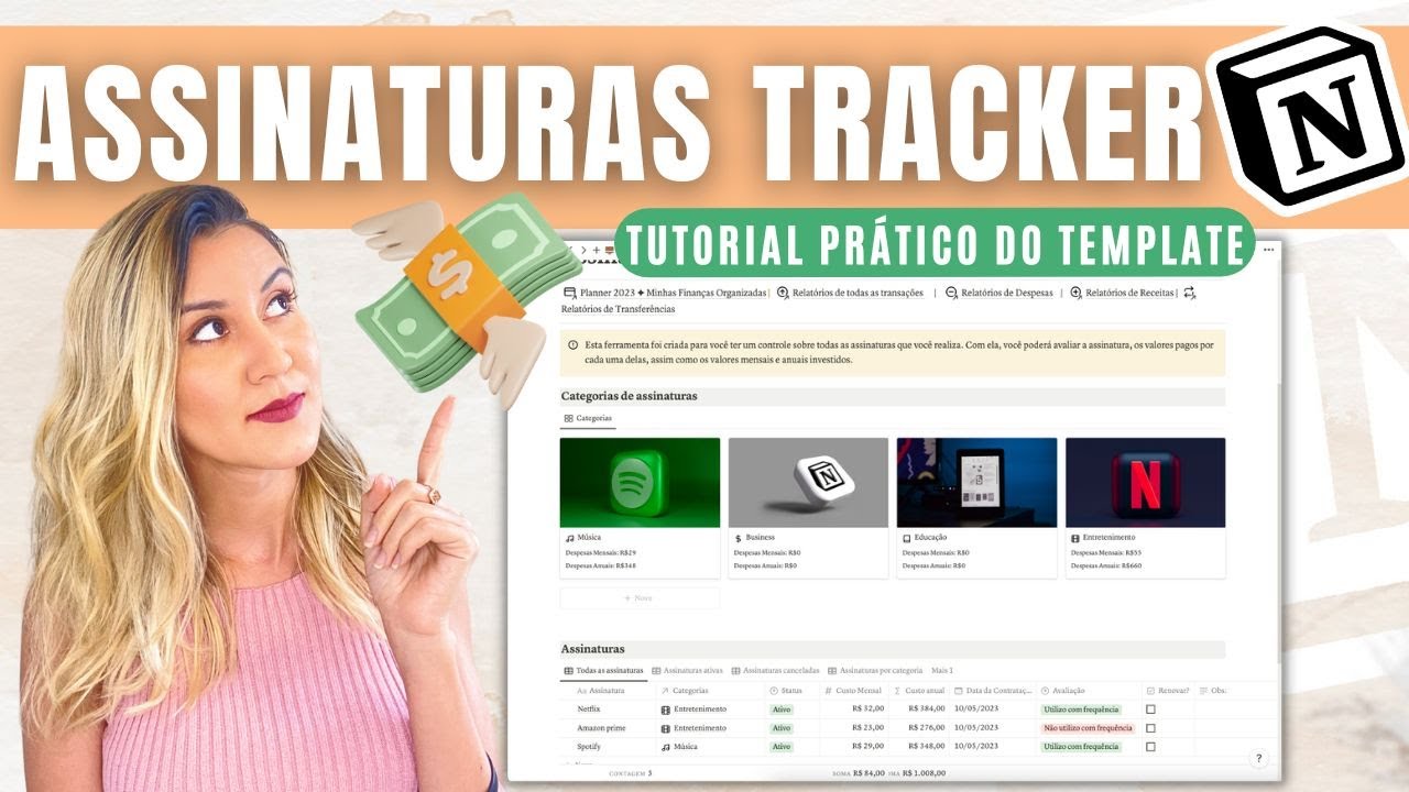 Template Financeiro no Notion - Como organizar suas assinaturas no Notion