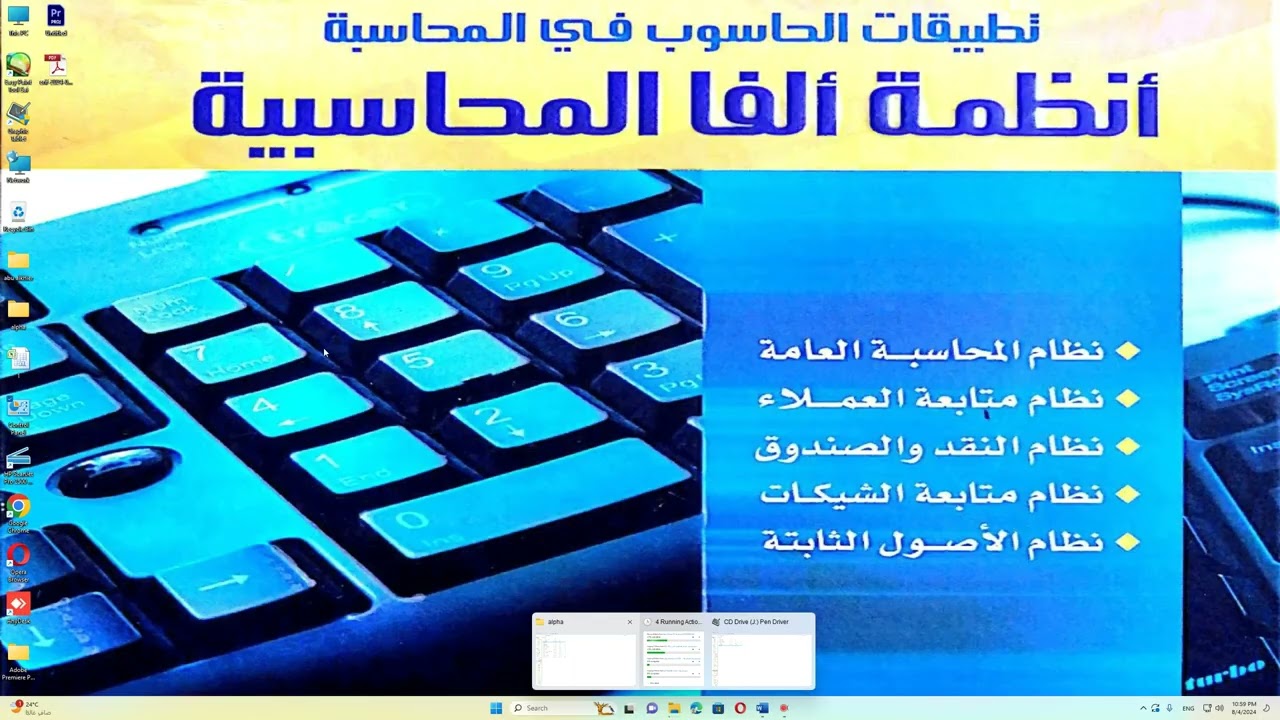 مادة تطبيقات الحاسوب في المحاسبة -  برنامج الفا المحاسبي - جزء 14-  نظام الصندوق والشيكات OI