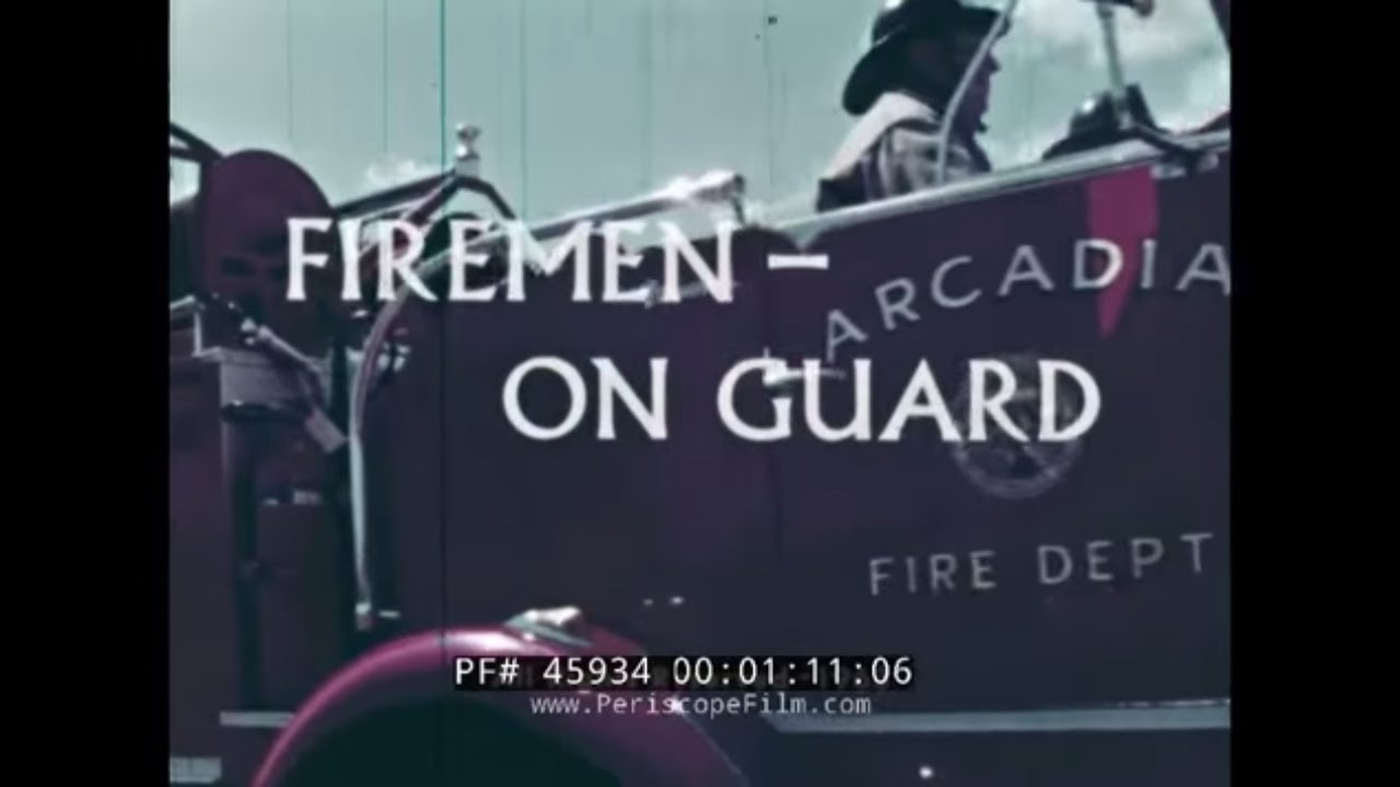 FIREMEN ON GUARD  1960s FIREFIGHTING EDUCATIONAL FILM  ARCADIA CALIFORNIA 45934