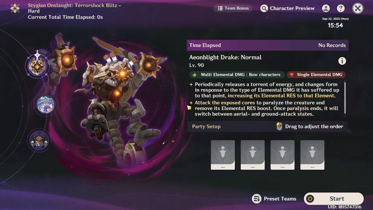 Genshin Impact &ndash; Stygian Onslaught: Terrorshock Blitz | Third Occurrence (Hard Mode)