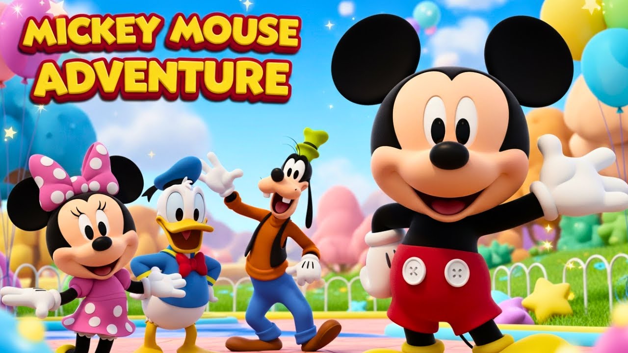 Mickey Mouse Adventure | Kids Learning Video for Preschoolers | Fun Kids Songs & Stories